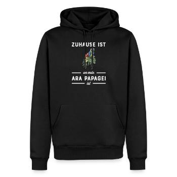 Ara Papagei I Südamerika Exotischer Vogel für - Männer Premium Bio Hoodie - Schwarz - Vorne - Nico (187cm)