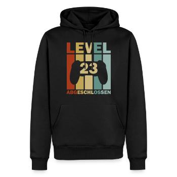 23. Geburtstag Februar Jahrgang 2000 Gamer - Männer Premium Bio Hoodie - Schwarz - Vorne - Nico (187cm)