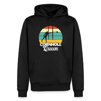 Cornhole - Männer Premium Bio Hoodie - Schwarz - Vorne - Nico (187cm)