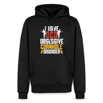 Cornhole - Men’s Premium Organic Hoodie - black - Front - Nico (187cm)