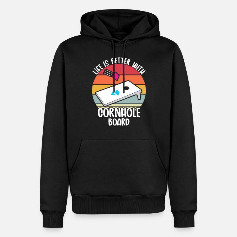 Cornhole - Männer Premium Bio Hoodie - Schwarz