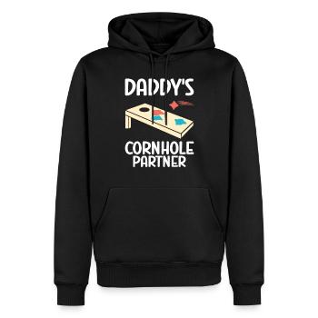Cornhole - Männer Premium Bio Hoodie - Schwarz - Vorne - Nico (187cm)