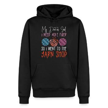 Tricoter Tricoter Mon médecin a dit que je - Sweat à capuche Premium bio Homme - noir - Devant - Nico (187cm)