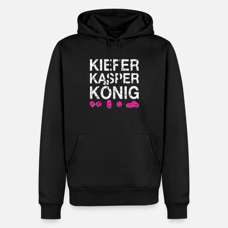 Techno party feiern Spruch - Männer Premium Bio Hoodie - Schwarz
