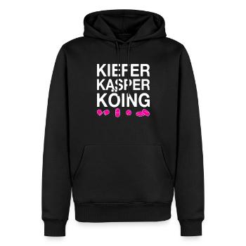 Techno party feiern Spruch - Männer Premium Bio Hoodie - Schwarz - Vorne - Nico (187cm)