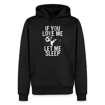 Panda Geschenke Panda Liebhaber - Männer Premium Bio Hoodie - Schwarz - Vorne - Nico (187cm)