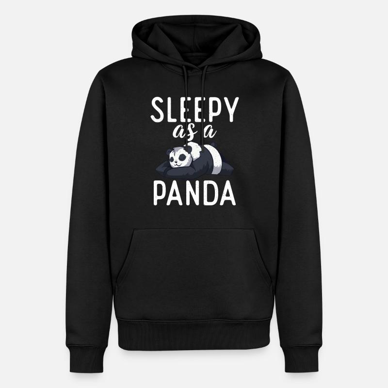 Panda Cadeaux Panda Lover - Sweat à capuche Premium bio Homme - noir