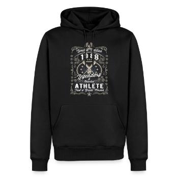 Vintage 1988 Baseball Cadeau d’anniversaire Hobby - Sweat à capuche Premium bio Homme - noir - Devant - Nico (187cm)