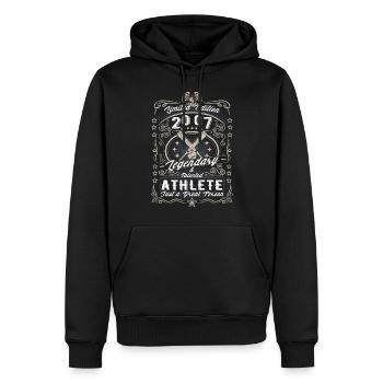 Vintage 2007 Baseball Geburtstag Geschenk Hobby - Männer Premium Bio Hoodie - Schwarz - Vorne - Nico (187cm)