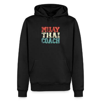 Muay Thai Coach Kampfkunst Kampfkünstler - Männer Premium Bio Hoodie - Schwarz - Vorne - Nico (187cm)