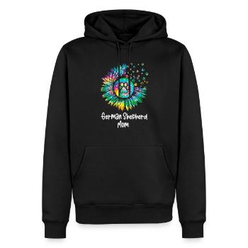 Berger allemand Tournesol Maman - Sweat à capuche Premium bio Homme - noir - Devant - Nico (187cm)