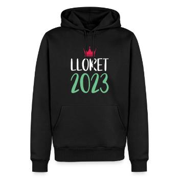 Lloret de Mar 2023 - Sweat à capuche Premium bio Homme - noir - Devant - Nico (187cm)