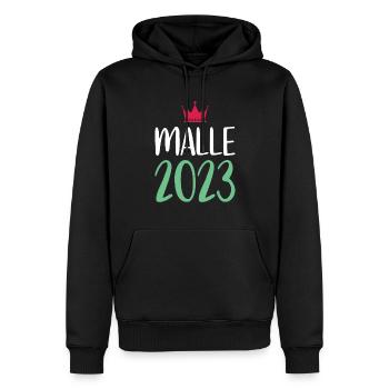 Malle 2023 - Männer Premium Bio Hoodie - Schwarz - Vorne - Nico (187cm)