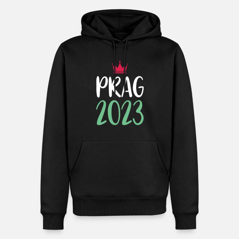 Prague 2023 - Sweat à capuche Premium bio Homme - noir
