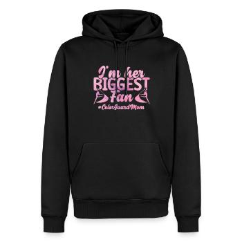 Farbschutz - Männer Premium Bio Hoodie - Schwarz - Vorne - Nico (187cm)