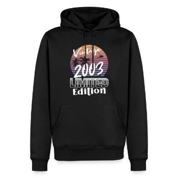 20. Geburtstag Jahrgang 2003 Vintage 2003 - Männer Premium Bio Hoodie - Schwarz - Vorne - Nico (187cm)