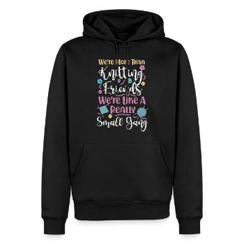 Tricoter Tricoter Nous sommes plus que - Sweat à capuche Premium bio Homme - noir - Devant - Nico (187cm)