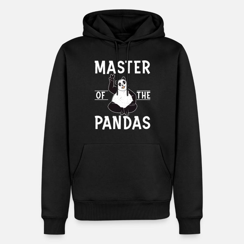 Panda Cadeaux Panda Lover - Sweat à capuche Premium bio Homme - noir