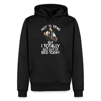 Panda Geschenke Panda Liebhaber - Männer Premium Bio Hoodie - Schwarz - Vorne - Nico (187cm)