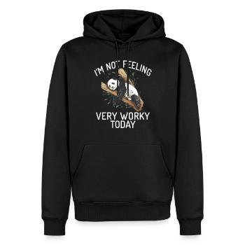 Panda Geschenke Panda Liebhaber - Männer Premium Bio Hoodie - Schwarz - Vorne - Nico (187cm)