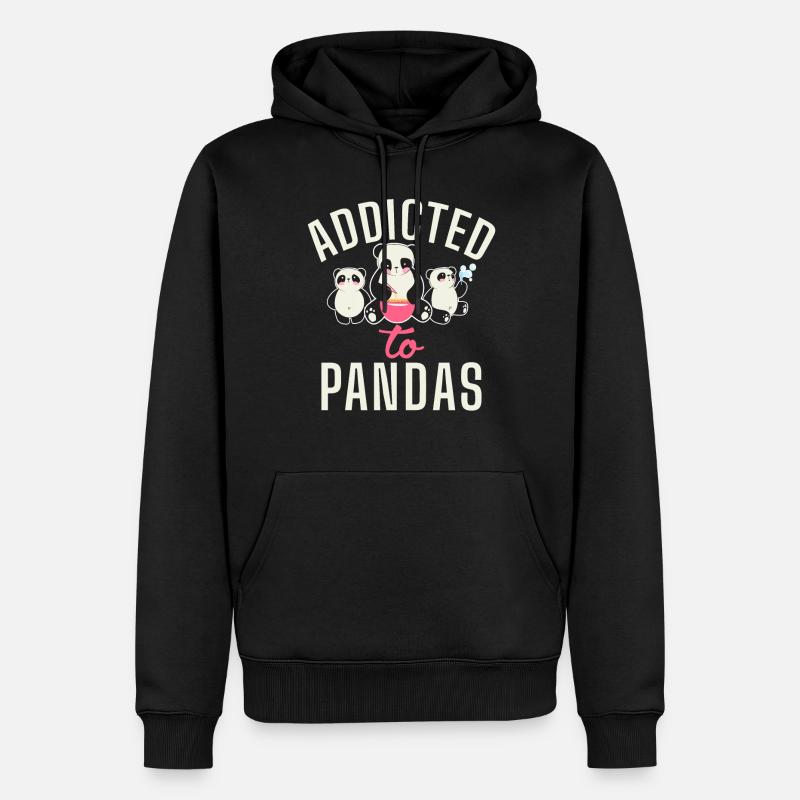Panda Cadeaux Panda Lover - Sweat à capuche Premium bio Homme - noir