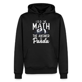 Panda Geschenke Panda Liebhaber - Männer Premium Bio Hoodie - Schwarz - Vorne - Nico (187cm)