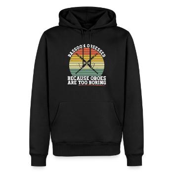 Fagottrohrblatt Und Holzblasinstrument - Männer Premium Bio Hoodie - Schwarz - Vorne - Nico (187cm)