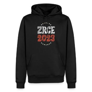 Zrce 2023 - Männer Premium Bio Hoodie - Schwarz - Vorne - Nico (187cm)