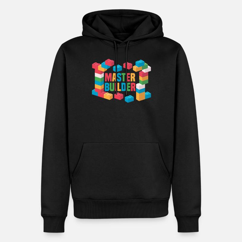 Constructeur de blocs amusants - Sweat à capuche Premium bio Homme - noir