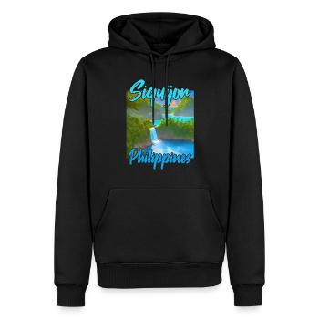 Siquijor Sonnenuntergang - Männer Premium Bio Hoodie - Schwarz - Vorne - Nico (187cm)