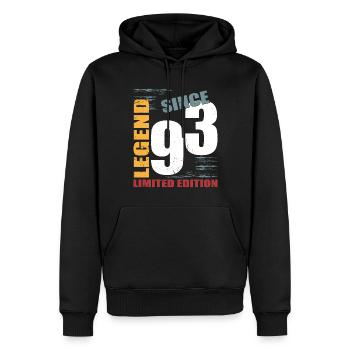 30th Birthday Born in 1993 Legend Since 1993 - Men’s Premium Organic Hoodie - black - Front - Nico (187cm)