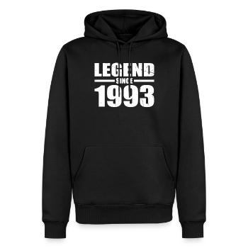 30th birthday born 1993 Legend Since 1993 - Men’s Premium Organic Hoodie - black - Front - Nico (187cm)