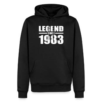 40th Birthday Born in 1983 Legend Since 1983 - Men’s Premium Organic Hoodie - black - Front - Nico (187cm)