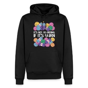 Knitting Knitter It's Not Hoarding - Männer Premium Bio Hoodie - Schwarz - Vorne - Nico (187cm)