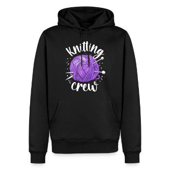 Tricot Tricot Tricot Équipe de tricot - Sweat à capuche Premium bio Homme - noir - Devant - Nico (187cm)