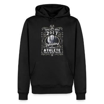Vintage 2007 Basketball Geburtstag Geschenk Hobby - Männer Premium Bio Hoodie - Schwarz - Vorne - Nico (187cm)