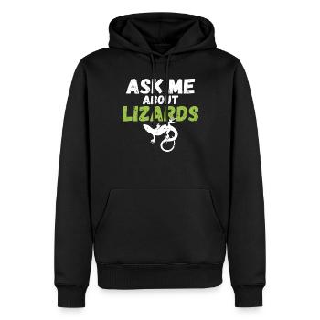 Eidechsenliebhaber Eidechse Geschenk Eidechse Besitzer - Männer Premium Bio Hoodie - Schwarz - Vorne - Nico (187cm)