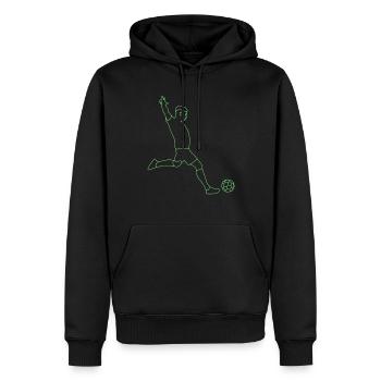 Fußball Fußballer - Männer Premium Bio Hoodie - Schwarz - Vorne - Nico (187cm)