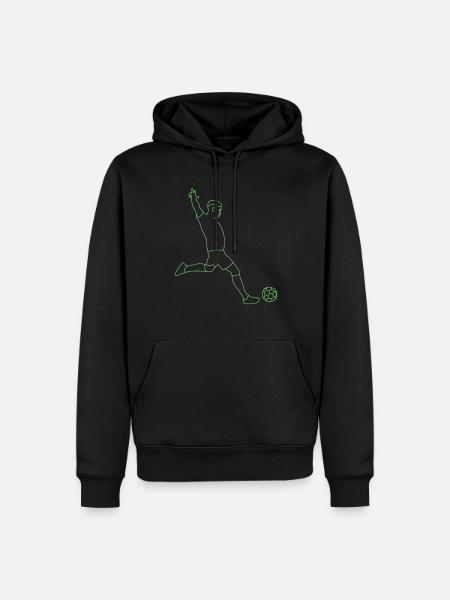 Footballeurs - Sweat à capuche Premium bio Homme - noir