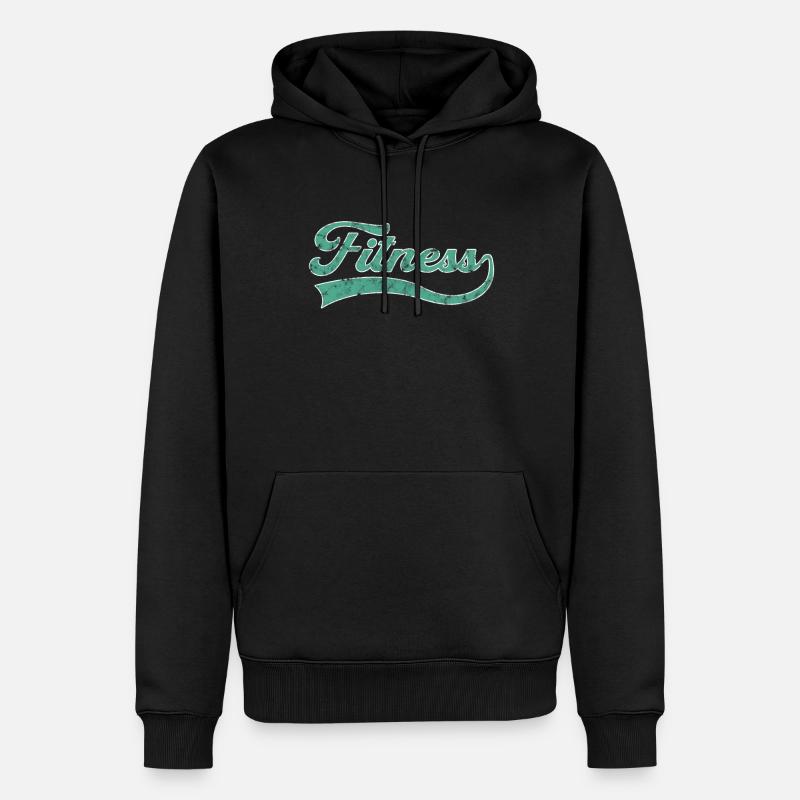Lettrage d’aptitude - Sweat à capuche Premium bio Homme - noir