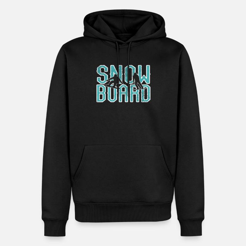 Snowboard - Männer Premium Bio Hoodie - Schwarz