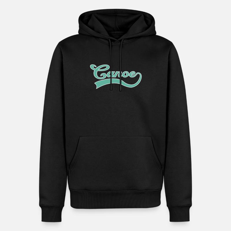 Canoë Canoë Lettrage - Sweat à capuche Premium bio Homme - noir