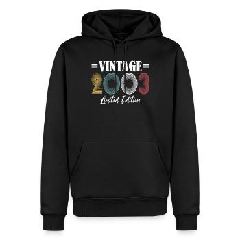 20th birthday vintage 2003 vintage 2003 - Men’s Premium Organic Hoodie - black - Front - Nico (187cm)