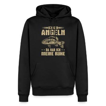 Angeln Fischfang Angelsport Sportfischer Angler - Männer Premium Bio Hoodie - Schwarz - Vorne - Nico (187cm)