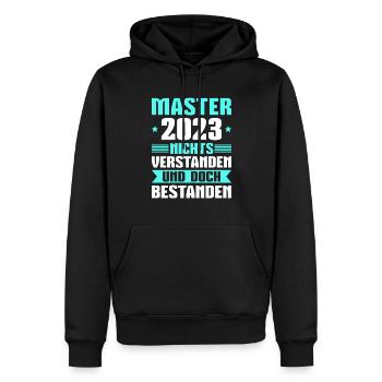 Masterprüfung 2023 Abschluss Master - Männer Premium Bio Hoodie - Schwarz - Vorne - Nico (187cm)