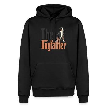 Chien de montagne suisse Papa Dogfather Chiens Papa Fa - Sweat à capuche Premium bio Homme - noir - Devant - Nico (187cm)