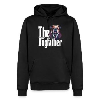 Bulldog Dog Dad Dogfather Dogs Daddy Father Rottie - Sweat à capuche Premium bio Homme - noir - Devant - Nico (187cm)