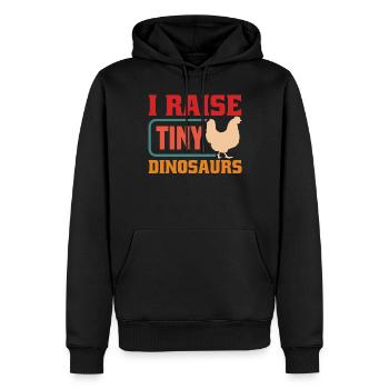 Ich Ziehe Winzige Dinosaurier Auf - Männer Premium Bio Hoodie - Schwarz - Vorne - Nico (187cm)