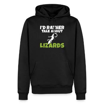 Eidechsenliebhaber Eidechse Geschenk Eidechse Besitzer - Männer Premium Bio Hoodie - Schwarz - Vorne - Nico (187cm)