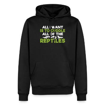 Eidechsenliebhaber Eidechse Geschenk Eidechse Besitzer - Männer Premium Bio Hoodie - Schwarz - Vorne - Nico (187cm)